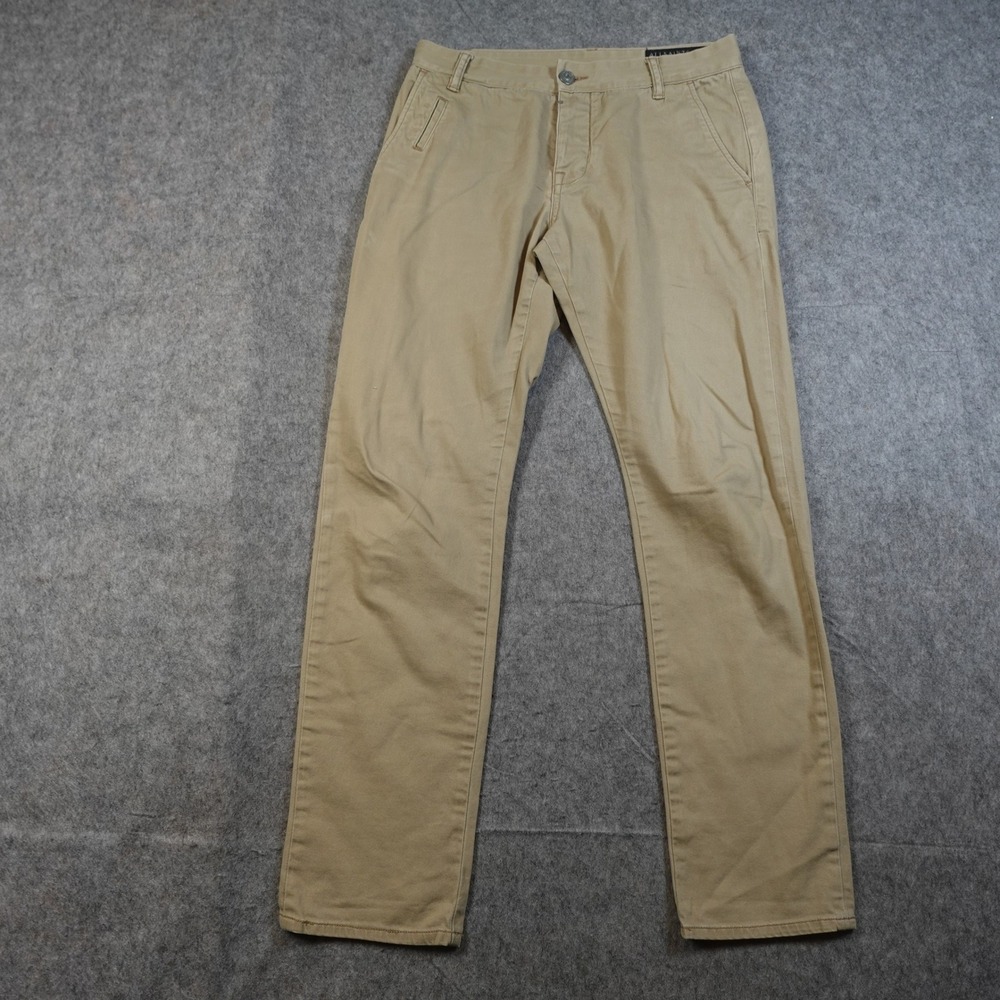 All Saints Pants Mens 30 (Actual 30x30) Khaki Tan Stove Fit Button Fly Chino